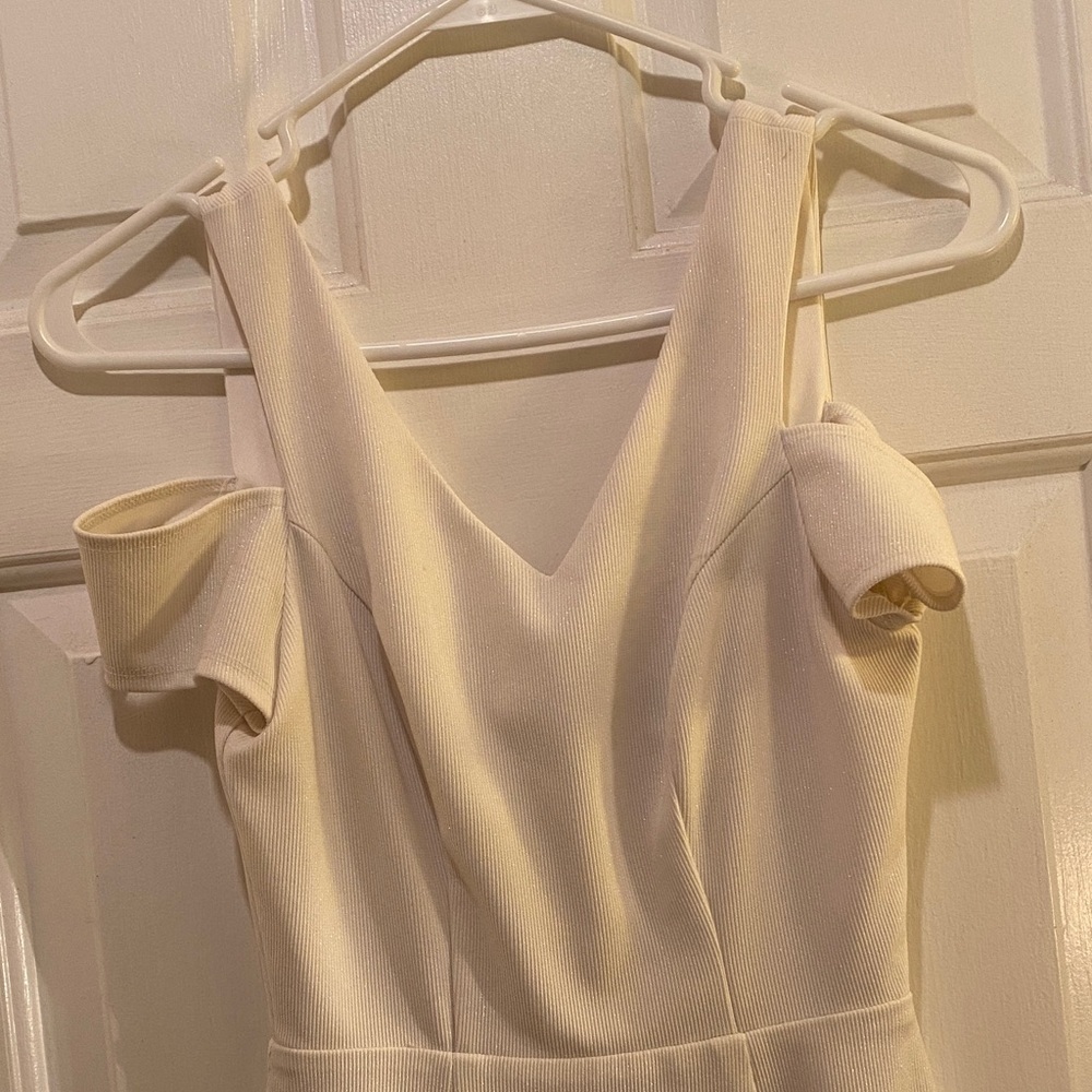 Speechless Cream Off-Shoulder Mini Dress - Picture 5 of 10